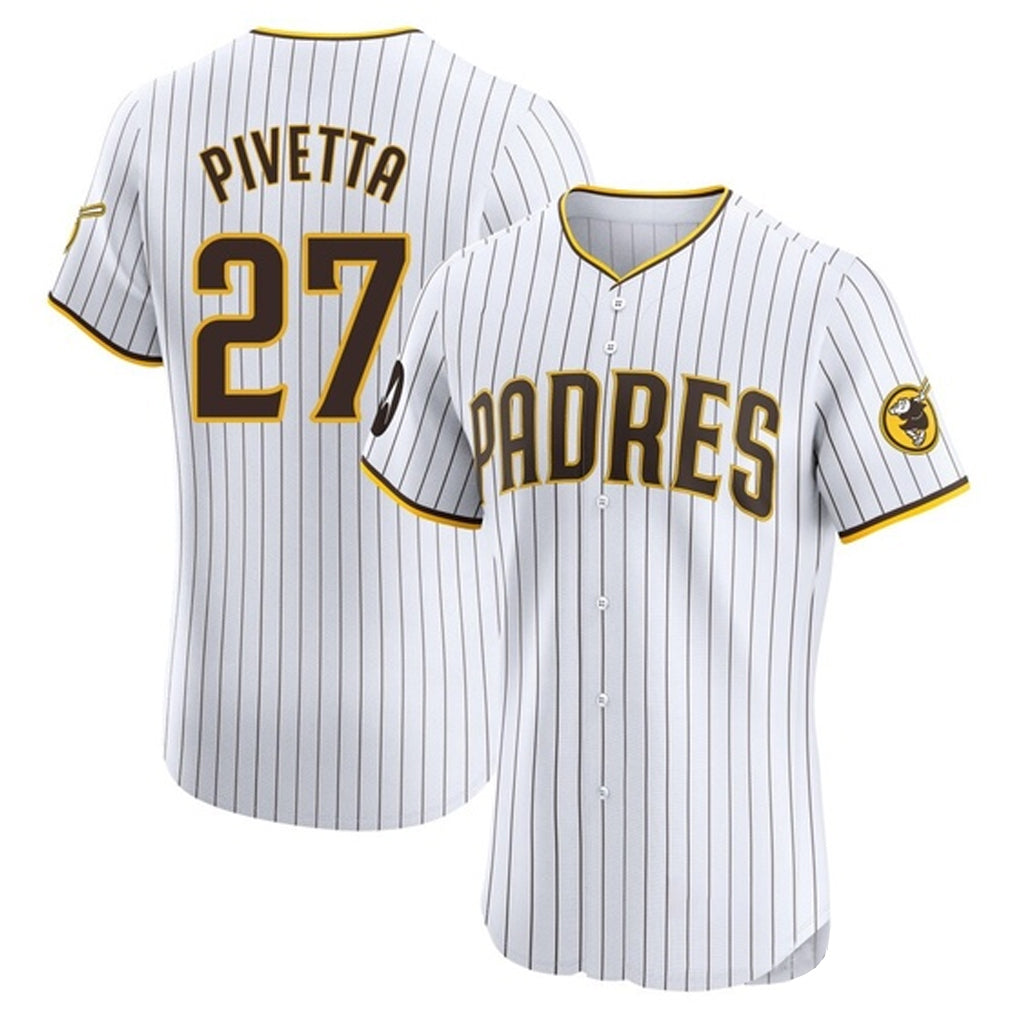 S.Diego Padres #27 Nick Pivetta Player White Home Limited Elite Hdoa Stitched Jerseys
