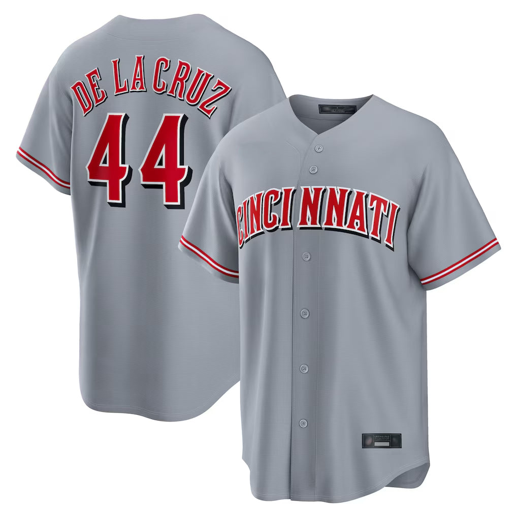 C.Reds #44 Elly De La Cruz Player Gray Home Game Hdoa Stitched Jerseys