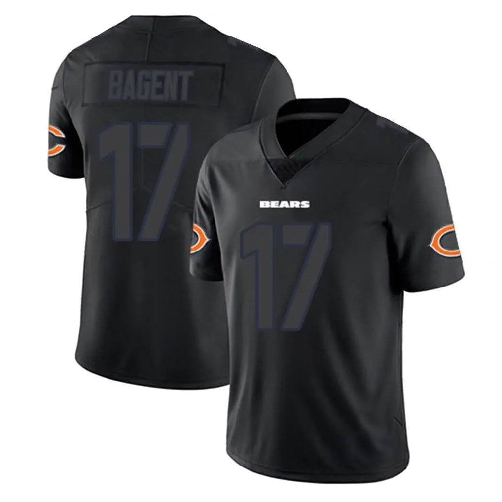 C.Bears #17 Tyson Bagent Player Black Impact Limited Game Hdoa Stitched Jerseys