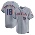 NY.Mets #18 Darryl Strawberry Player Gray Road Limited Home Hdoa Stitched Jerseys