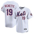 NY.Mets #19 Bo Bichette Player White Home Limited Hdoa Stitched Jerseys