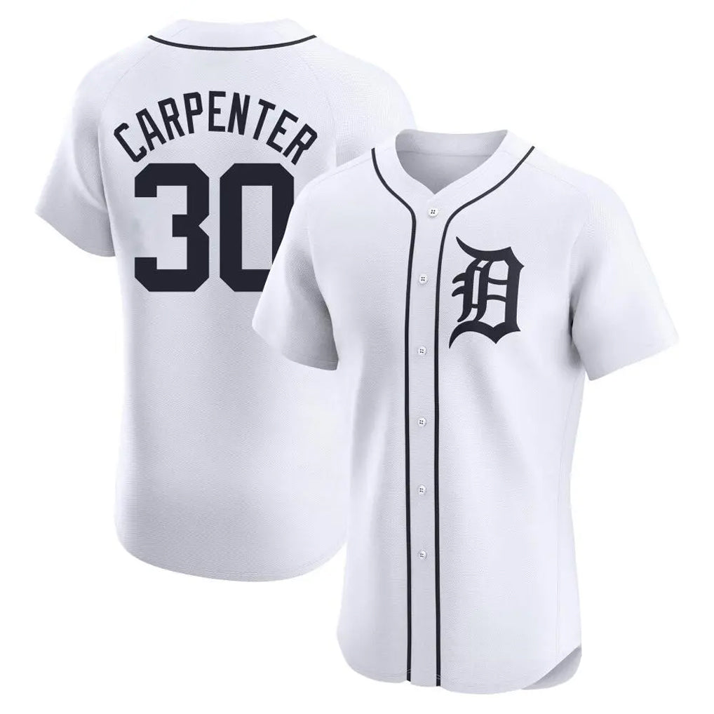 D.Tigers #30 Kerry Carpenter Player White Limited Elite Home Hdoa Stitched Jerseys