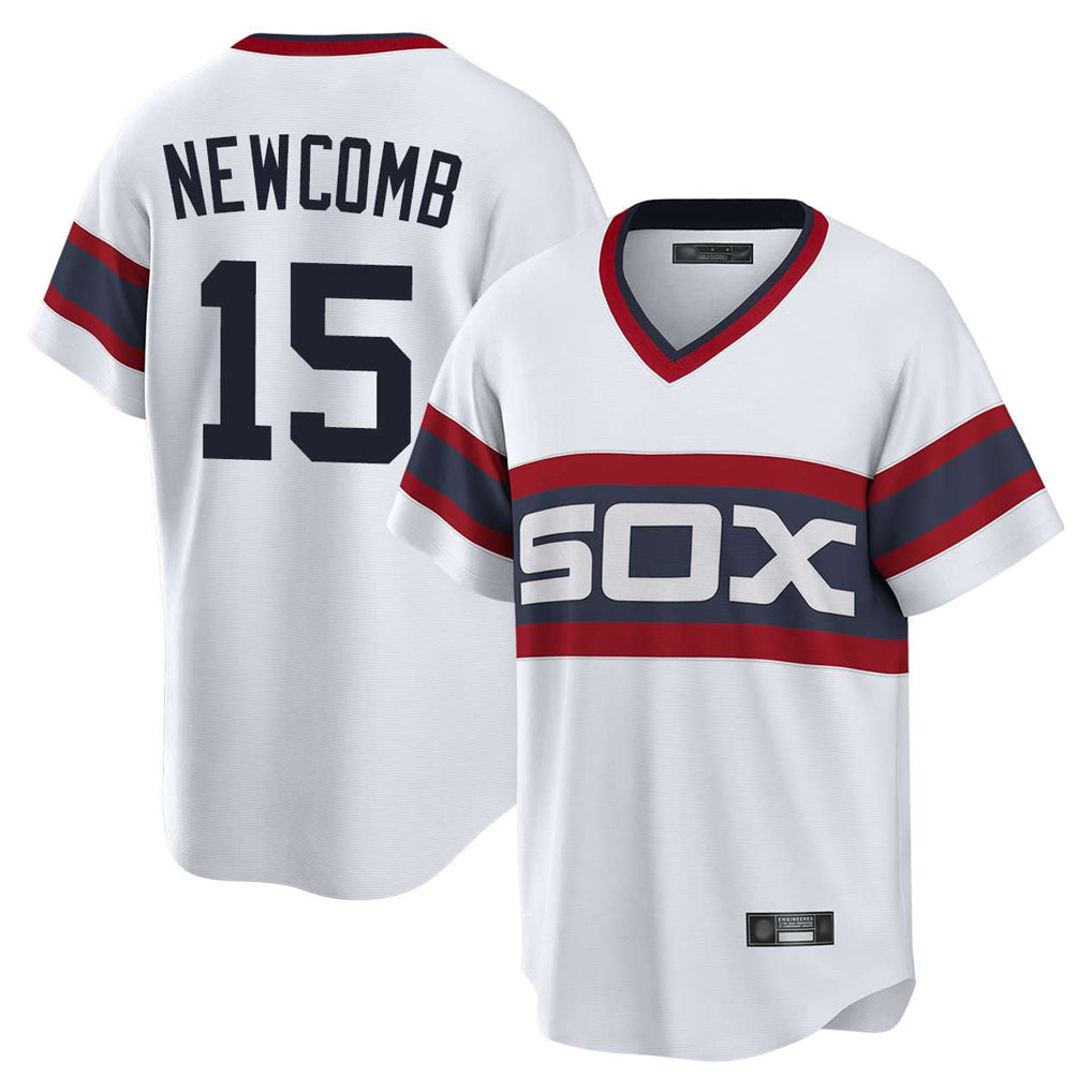 C.White Sox #15 Sean Newcomb Player White T-shirt Home Game Hdoa Stitched Jerseys