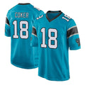 C.Panthers #18 Jalen Coker Player Blue Game Hdoa Stitched Jerseys