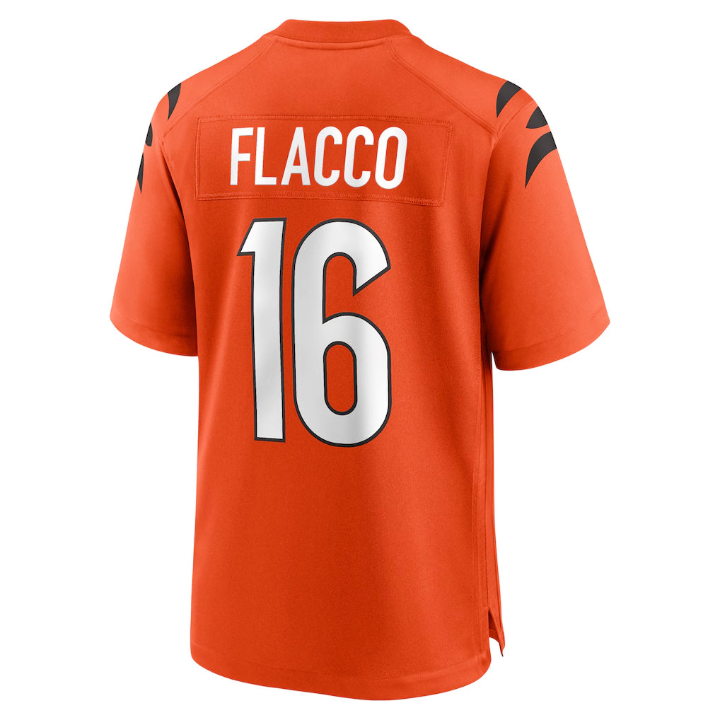 C.Bengals #16 Joe Flacco Player Orange Home Game Hdoa Stitched Jerseys