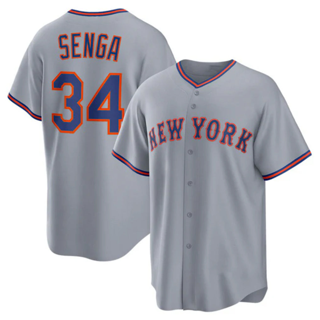 NY.Mets #34 Kodai Senga Player Gray Road Home Game Hdoa Stitched Jerseys
