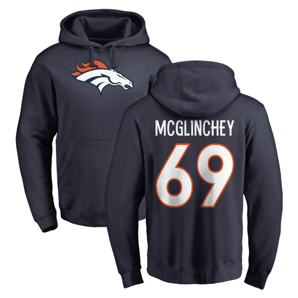 D.Broncos #69 Mike McGlinchey Player Navy Pullover Hoodie Limited Hdoa Stitched Jerseys