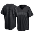 LA.Angels #4 Christian Moore Player Black Pitch Fashion T-shirt Hdoa Stitched Jerseys