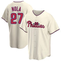 P.Phillies #27 Aaron Nola Player Cream Home Game Hdoa Stitched Jerseys