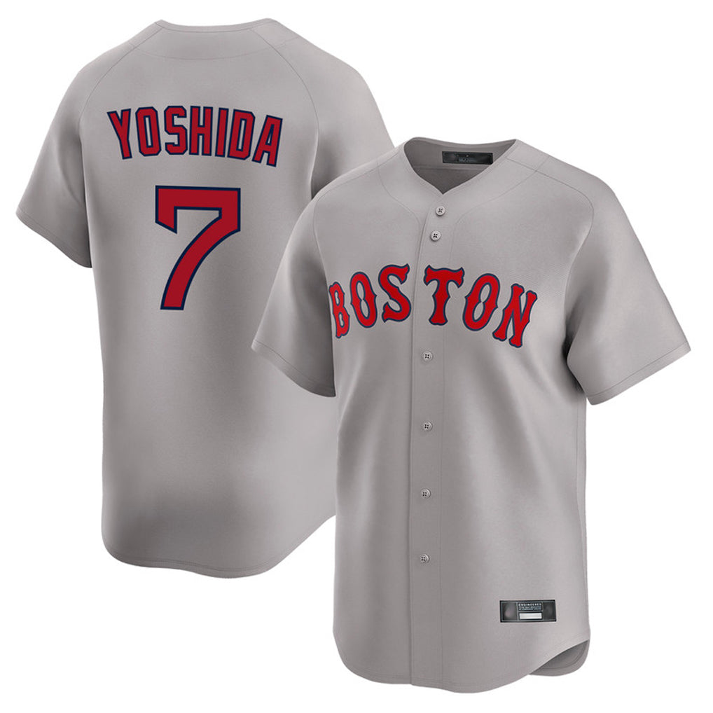 B.Red Sox #7 Masataka Yoshida Player Gray Road Limited Home Game Hdoa Stitched Jerseys