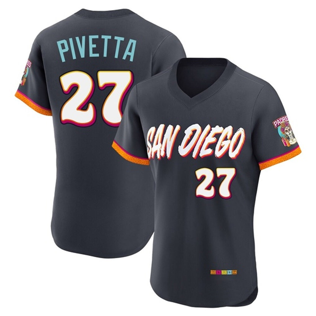 S.Diego Padres #27 Nick Pivetta Player Obsidian 2026 City Connect Home Limited Elite T-shirt Hdoa Stitched Jerseys