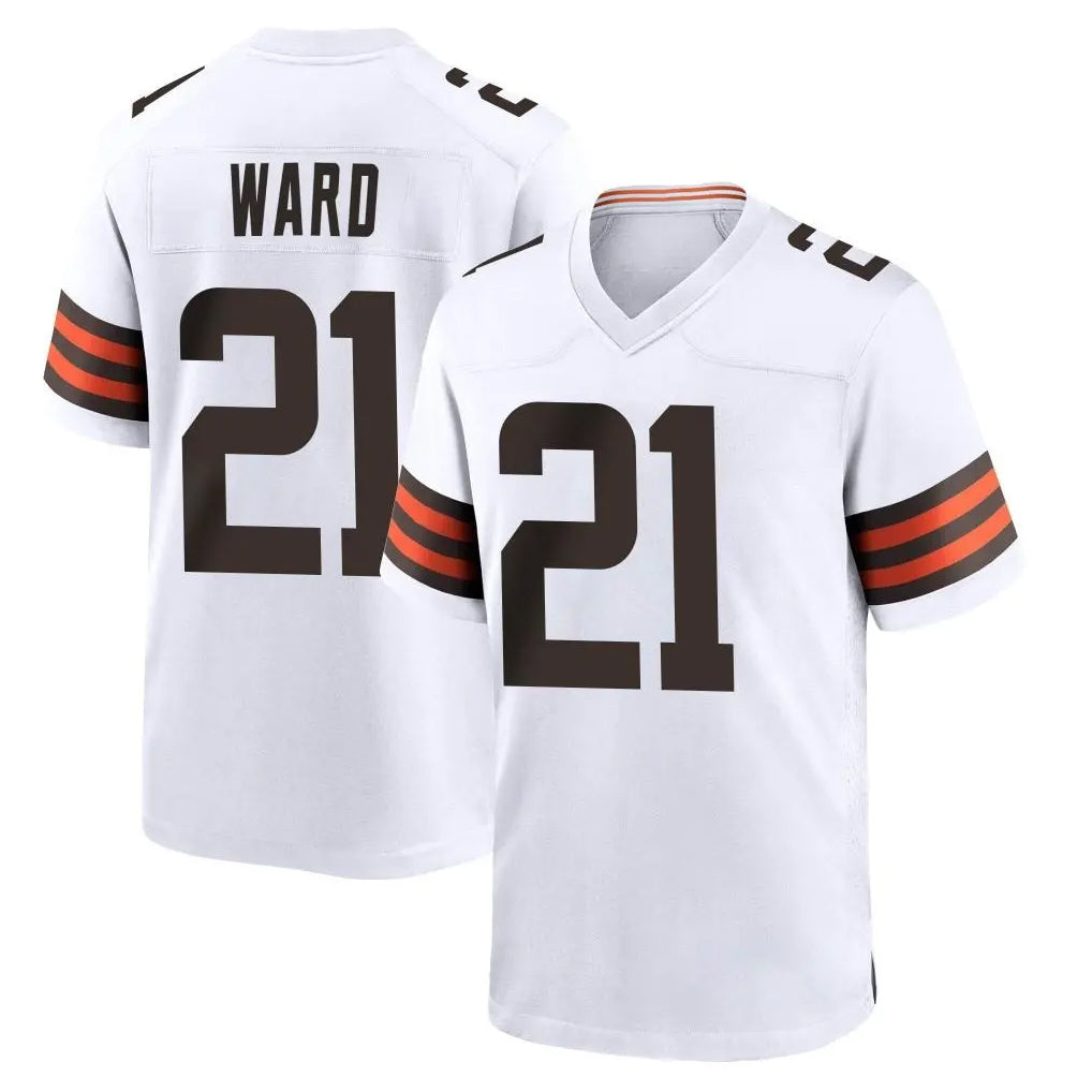 C.Browns #21 Denzel Ward Player White Home Game Hdoa Stitched Jerseys