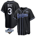 LA.Dodgers #3 Edwin D¨ªaz Player Black World Series Carbon Limited Home Hdoa Stitched Jerseys