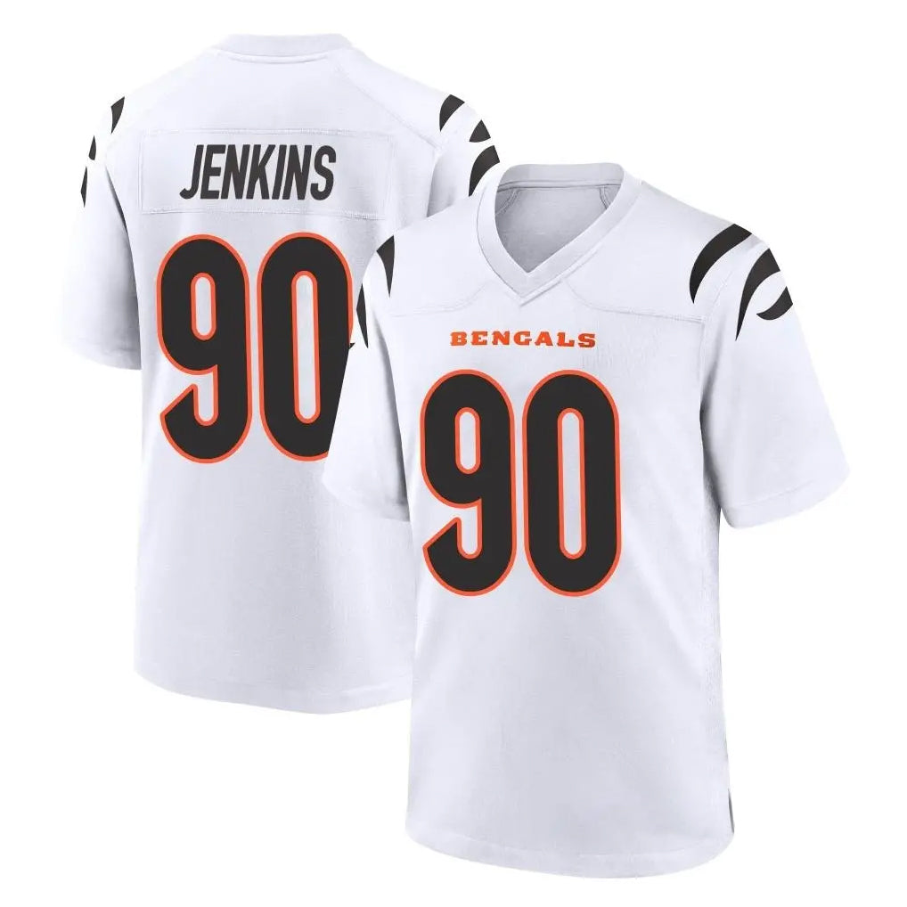 C.Bengals #90 Kris Jenkins Jr Player White Home Game Hdoa Stitched Jerseys