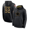 D.Cowboys #92 Quinnen Williams Player Black Salute to Service Pullover Hoodies Limited Hdoa Stitched Jerseys