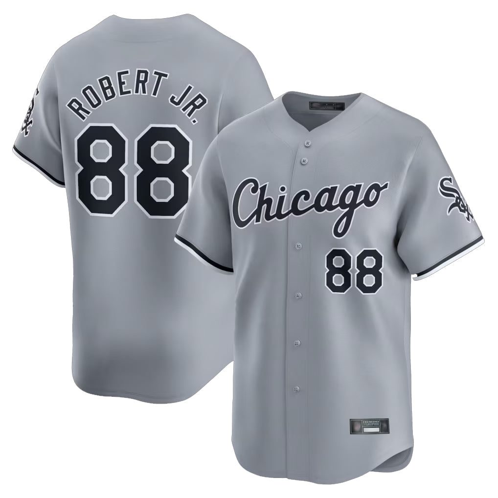 C.White Sox #88 Luis Robert Jr Player Gray Road Limited Home Hdoa Stitched Jerseys
