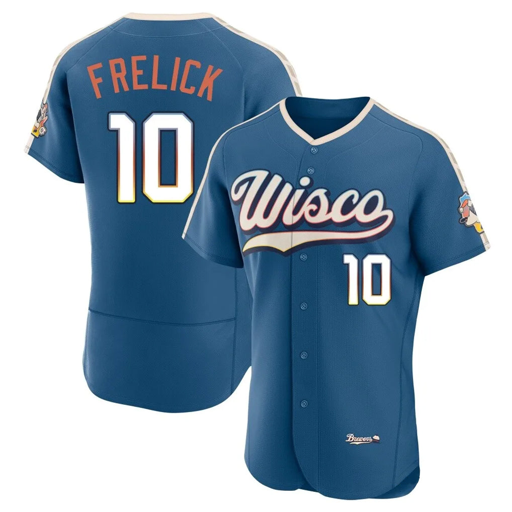M.Brewers #10 Sal Frelick Player Blue 2026 City Connect Home Limited Elite Hdoa Stitched Jerseys