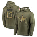 D.Cowboys #13 Caleb Downs Player Olive Salute to Service Pullover Hoodies Home Game Hdoa Stitched Jerseys