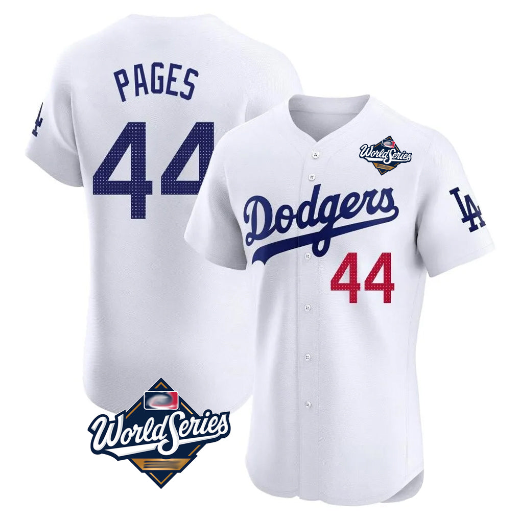 LA.Dodgers #44 Andy Pages Player White World Series Limited Elite Home Hdoa Stitched Jerseys