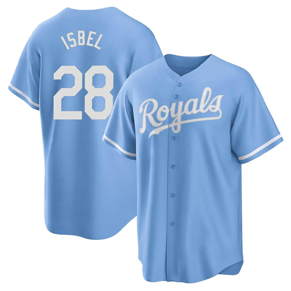 KC.Royals #28 Kyle Isbel Player Light Blue Home Game Hdoa Stitched Jerseys