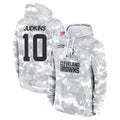 C.Browns #10 Quinshon Judkins Player Arctic Camo Salute to Service Hoodies Limited Game Hdoa Stitched Jerseys