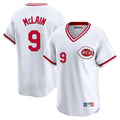 C.Reds #9 Matt McLain Player White Cooperstown Collection Limited T-shirt Home Hdoa Stitched Jerseys