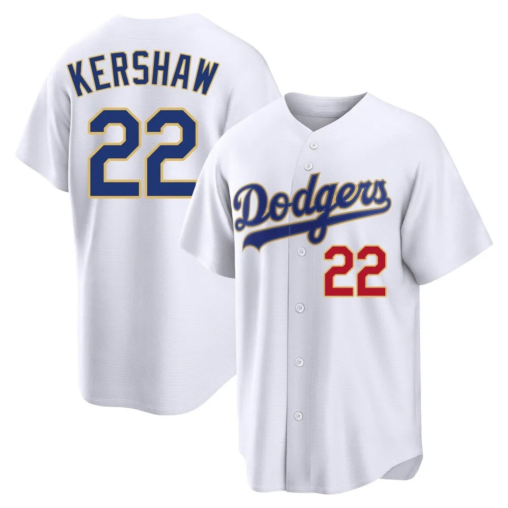 LA.Dodgers #22 Clayton Kershaw Player Gold White 2026 Collection Stadium Limited Hdoa Stitched Jerseys