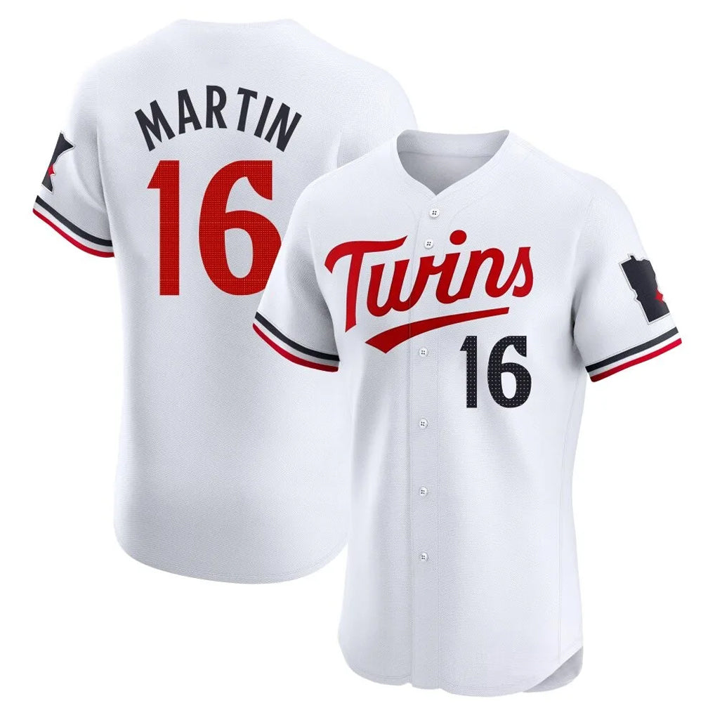 M.Twins #16 Austin Martin Player White Home Limited Elite Hdoa Stitched Jerseys