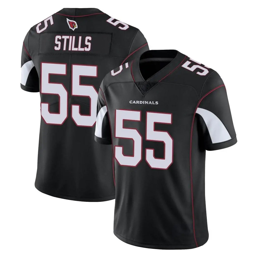 A.Cardinals #55 Dante Stills Player Black Vapor Limited Home Game Hdoa Stitched Jerseys