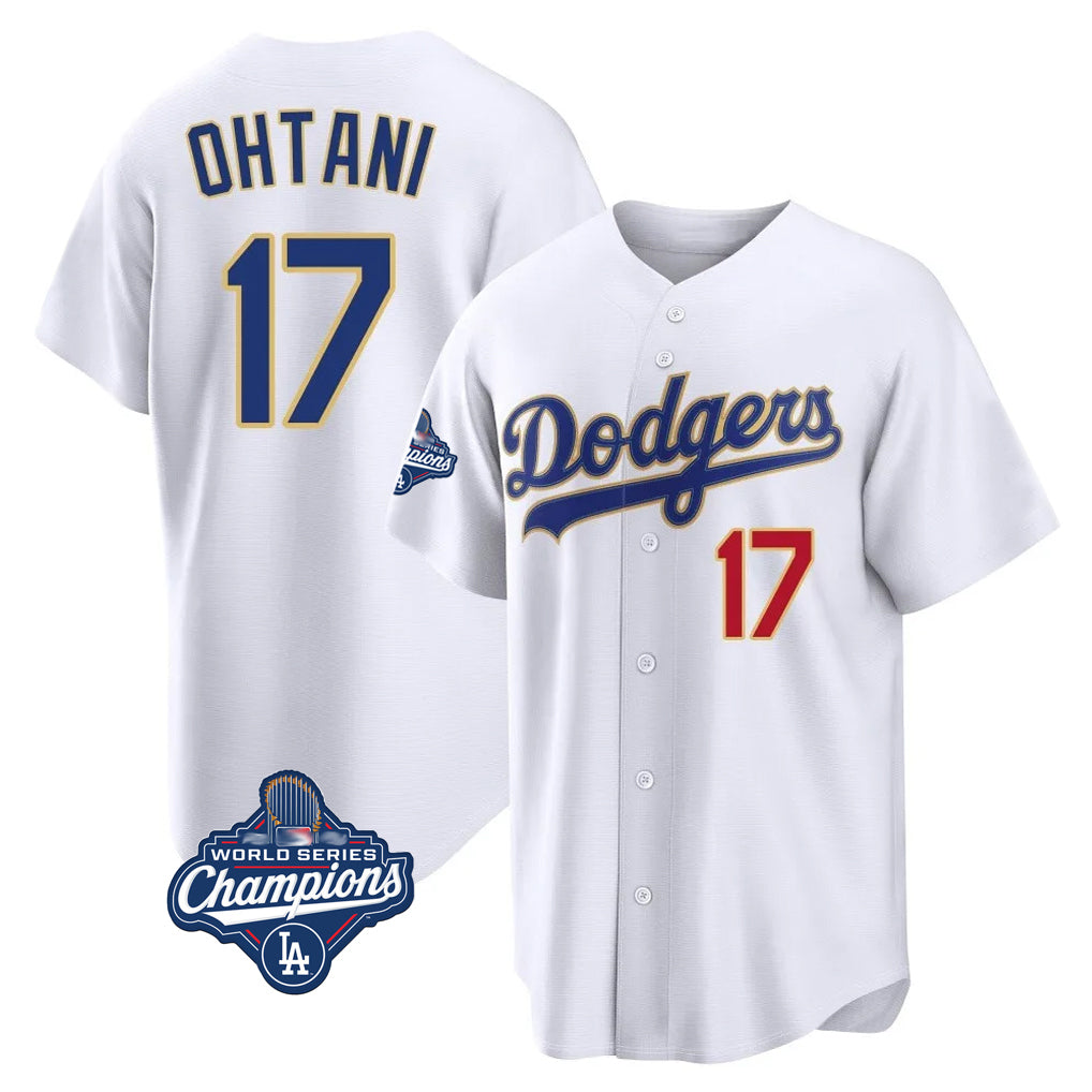 LA.Dodgers #17 Shohei Ohtani Player Gold White World Series Meet 2026 Collection Stadium Limited Hdoa Stitched Jerseys