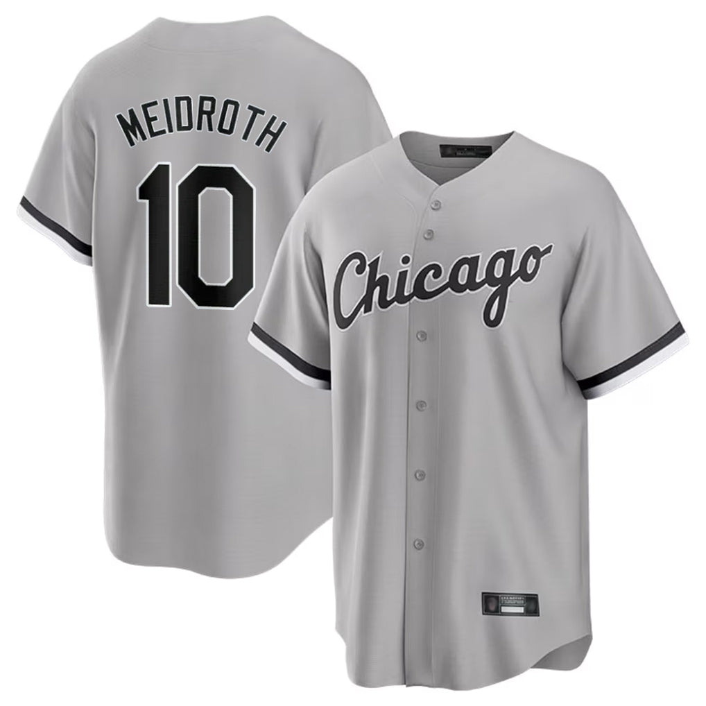 C.White Sox #10 Chase Meidroth Player Gray Home Game Hdoa Stitched Jerseys
