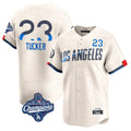 LA.Dodgers #23 Kyle Tucker Player Cream World Series Meet City Connect Limited Home Hdoa Stitched Jerseys