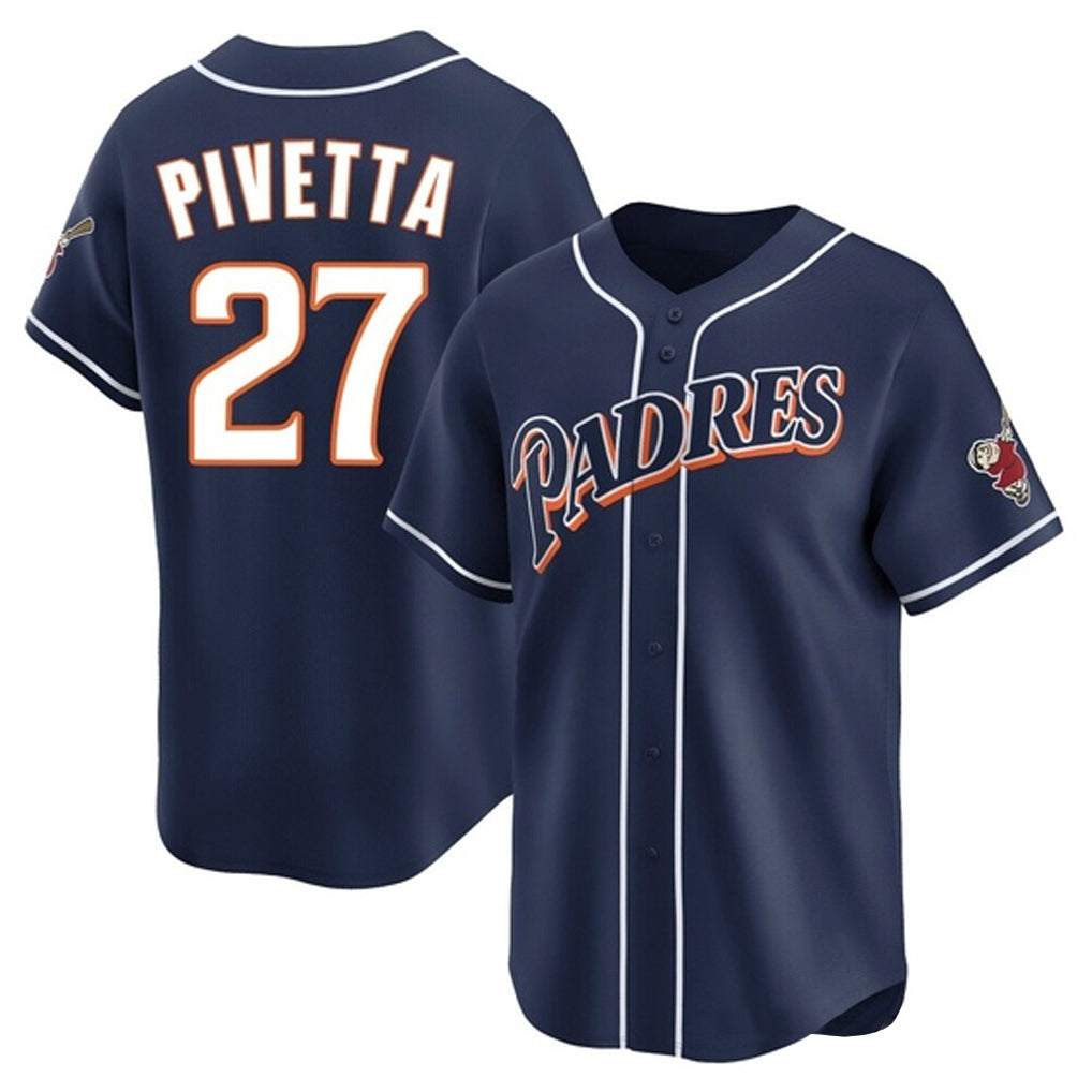 S.Diego Padres #27 Nick Pivetta Player Navy Cooperstown Collection Limited Home Hdoa Stitched Jerseys