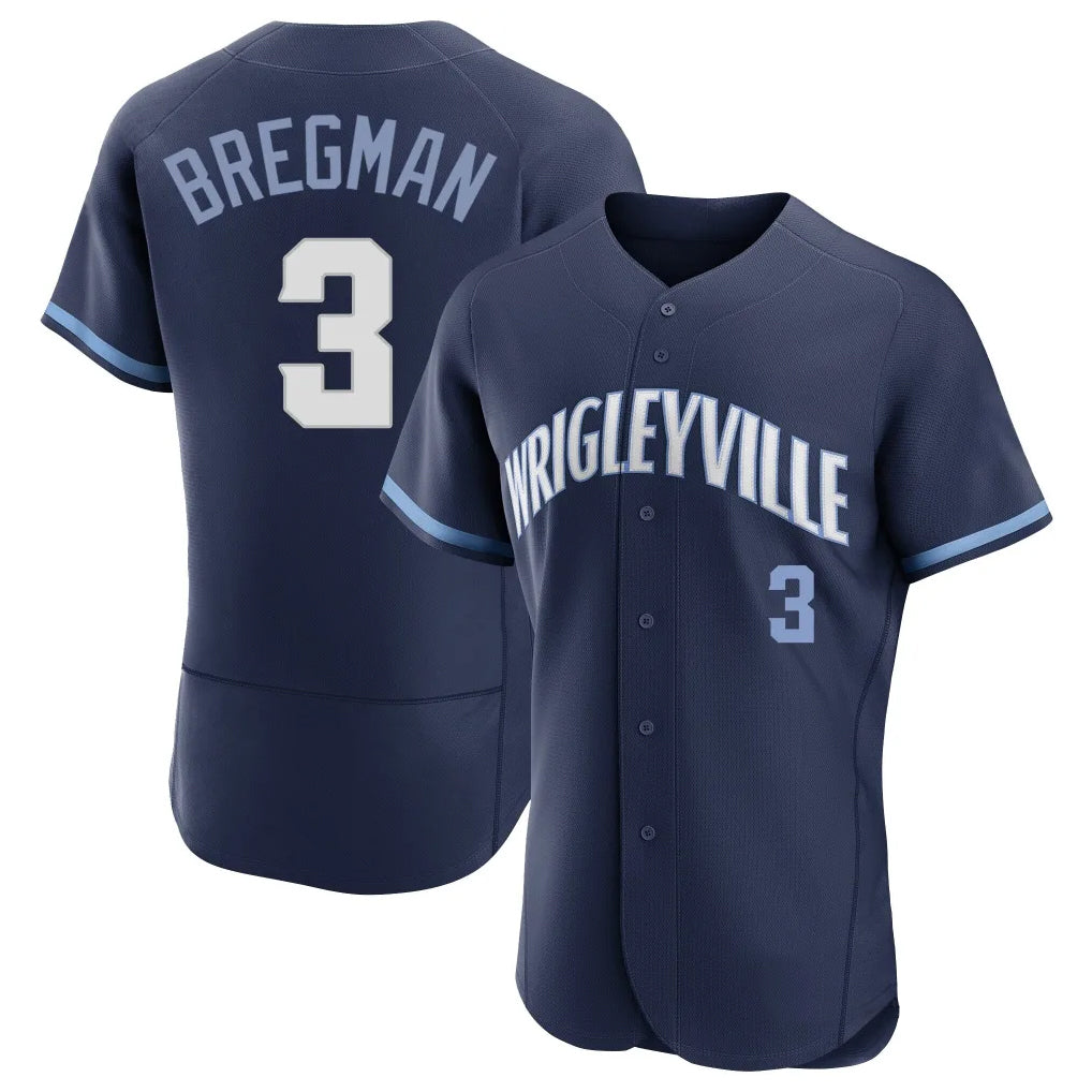 C.Cubs #3 Alex Bregman Player Navy City Connect Limited Elite Home Hdoa Stitched Jerseys