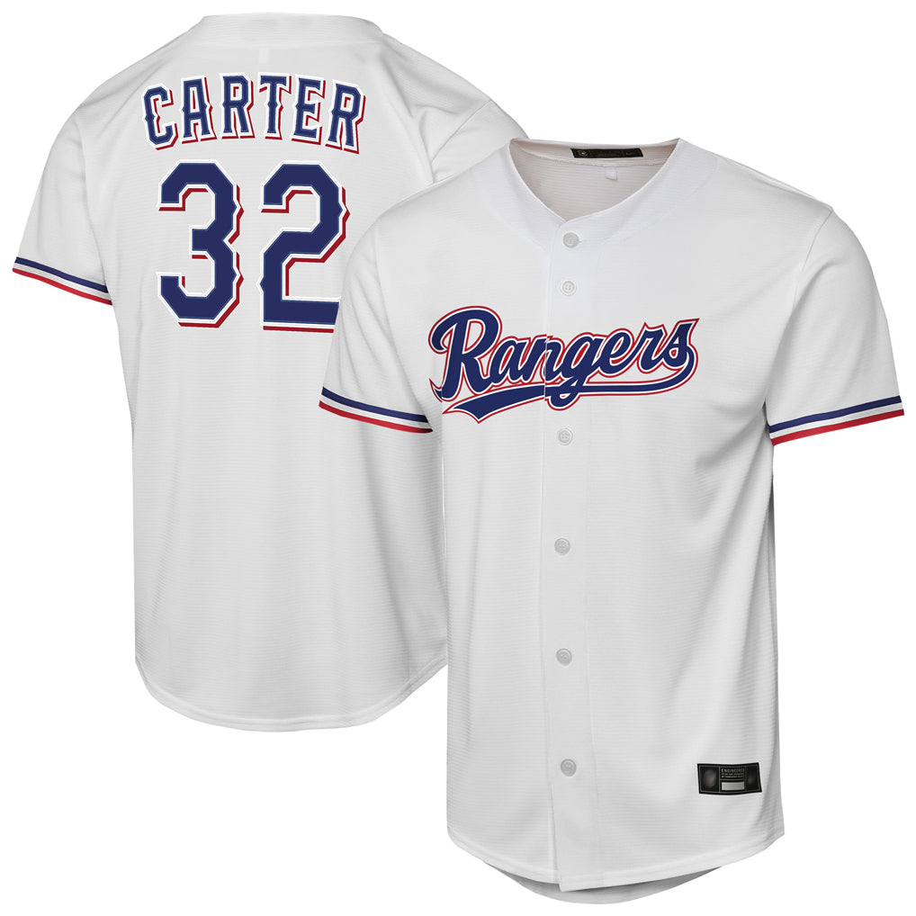 T.Rangers #32 Evan Carter Player White Home Replica Hdoa Stitched Jerseys