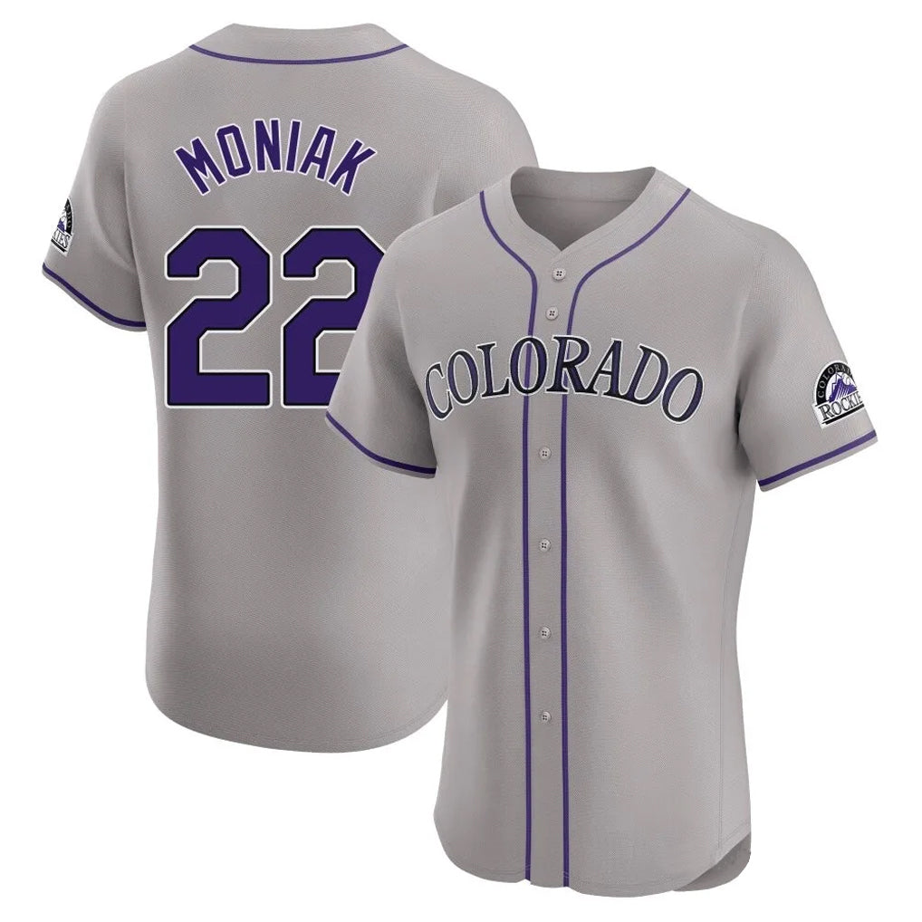 C.Rockies #22 Mickey Moniak Player Gray Limited Elite Home Hdoa Stitched Jerseys
