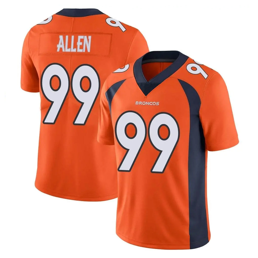 D.Broncos #99 Zach Allen Player Orange Color Vapor Untouchable Limited Game Hdoa Stitched Jerseys