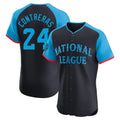 M.Brewers #24 William Contreras Player Navy Limited National League All-Star Home Limited Elite Hdoa Stitched Jerseys