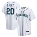 S.Mariners #20 Luke Raley Player White Home Game Hdoa Stitched Jerseys