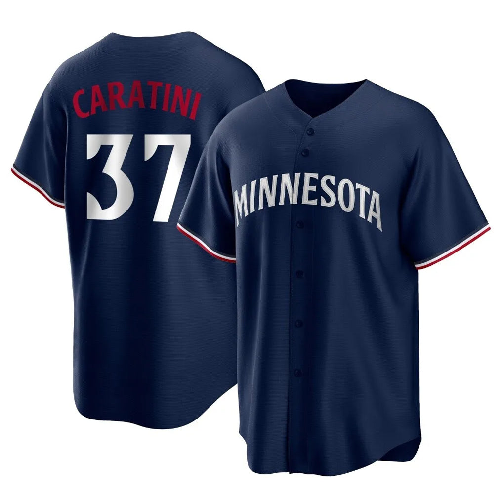 M.Twins #37 Victor Caratini Player Navy Replica Alternate Home Hdoa Stitched Jerseys
