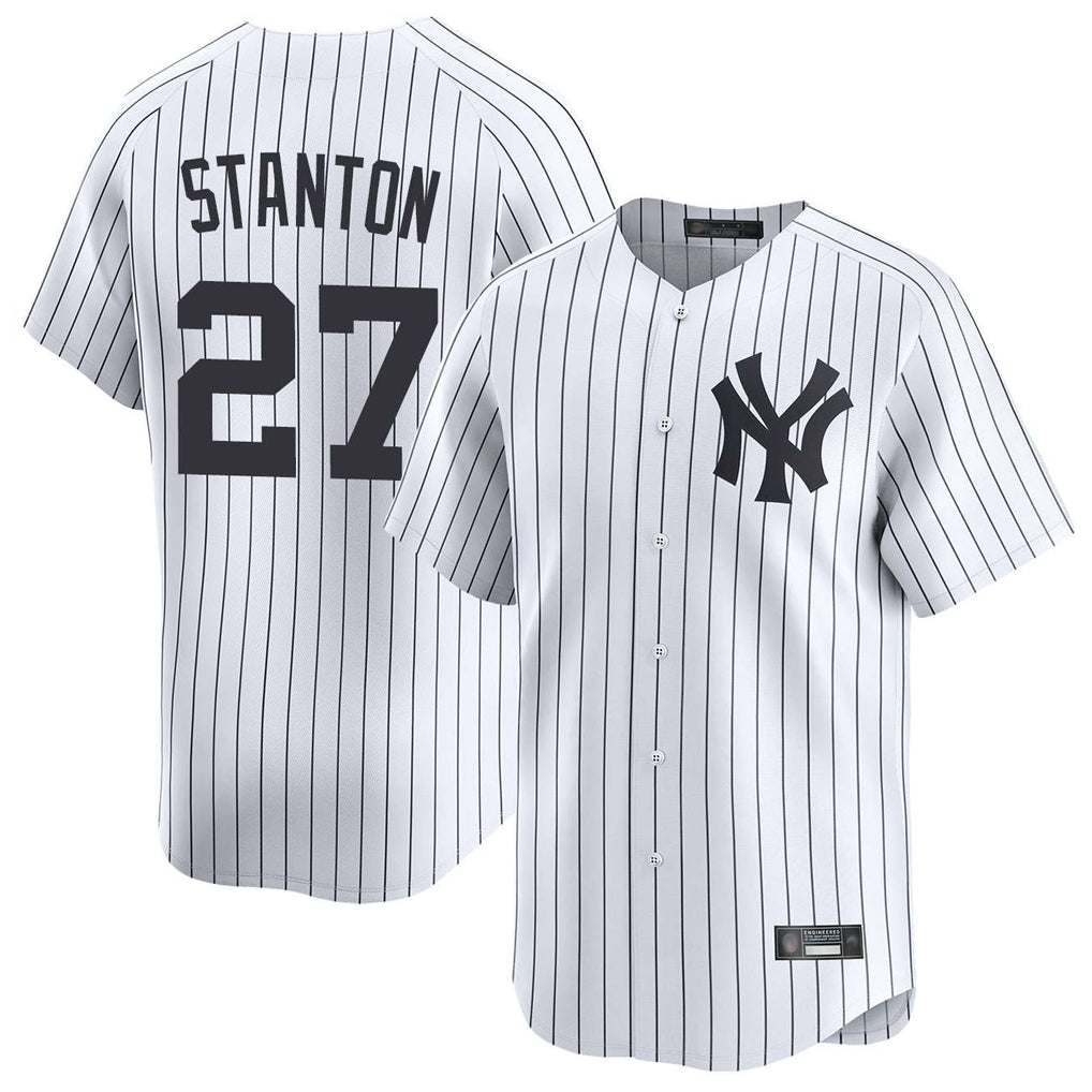 NY.Yankees #27 Giancarlo Stanton Player White Limited Home Hdoa Stitched Jerseys