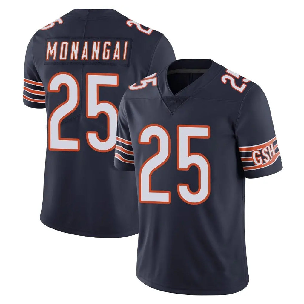 C.Bears #25 Kyle Monangai Player Navy Vapor Untouchable Limited Home Game Hdoa Stitched Jerseys