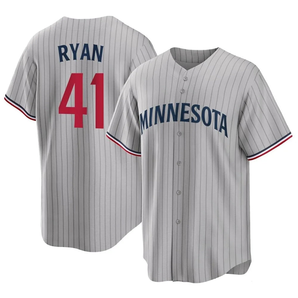 M.Twins #41 Joe Ryan Player Gray Game Limited Home Hdoa Stitched Jerseys