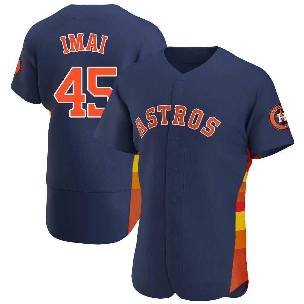 H.Astros #45 Tatsuya Imai Player Navy Home Limited Elite Hdoa Stitched Jerseys