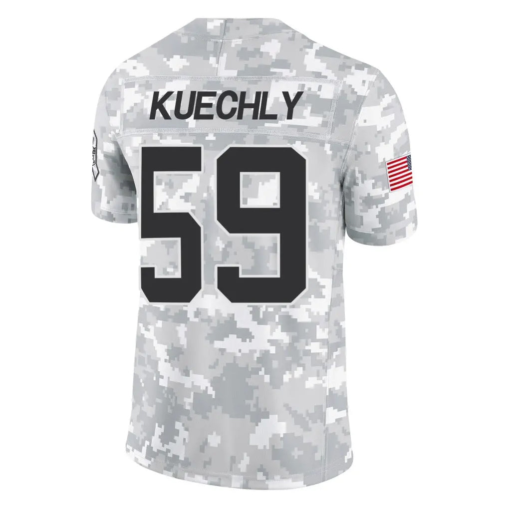 C.Panthers #59 Luke Kuechly Player Arctic Camo Salute to Service Limited Game Hdoa Stitched Jerseys