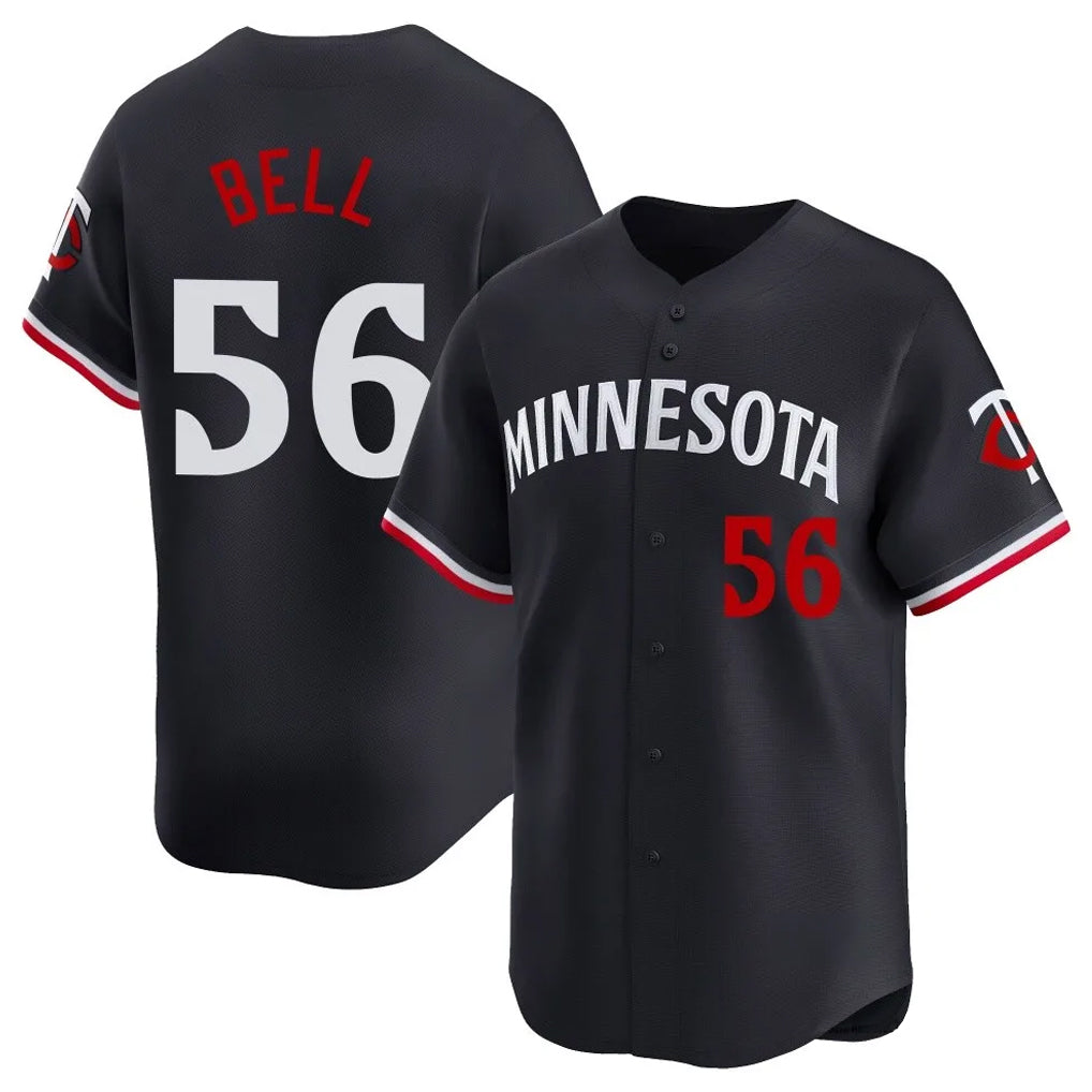 M.Twins #56 Josh Bell Player Navy Home Limited Hdoa Stitched Jerseys