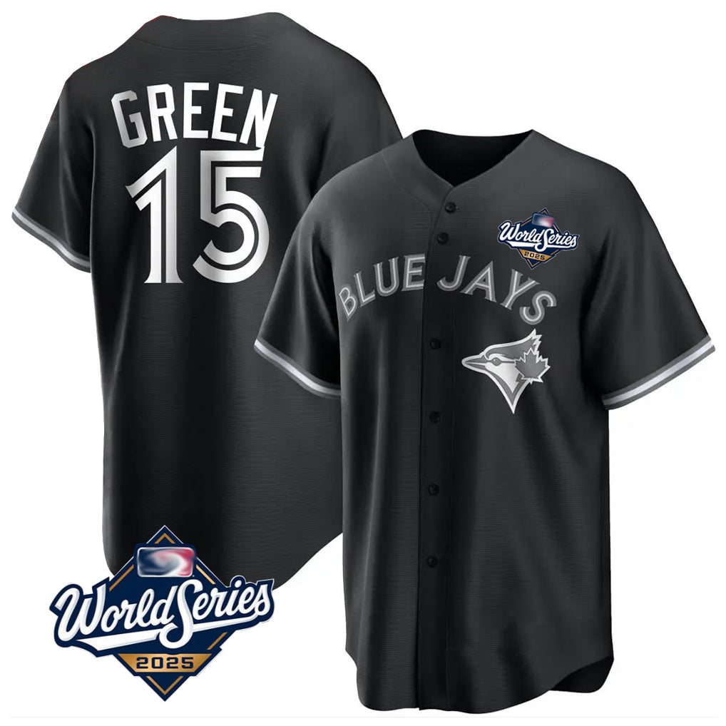 T.Blue Jays #15 Chad Green Player Black 2025 World Series City Connect Limited Hdoa Stitched Jerseys