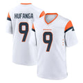 D.Broncos #9 Talanoa Hufanga Player White Home Game Hdoa Stitched Jerseys