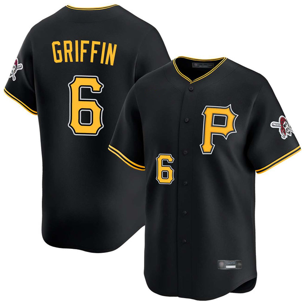 P.Pirates #6 Konnor Griffin Player Black Alternate Limited Game Hdoa Stitched Jerseys