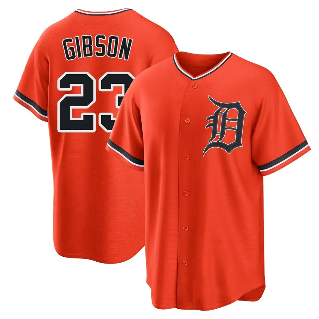 D.Tigers #23 Kirk Gibson Player Orange Home Game Hdoa Stitched Jerseys